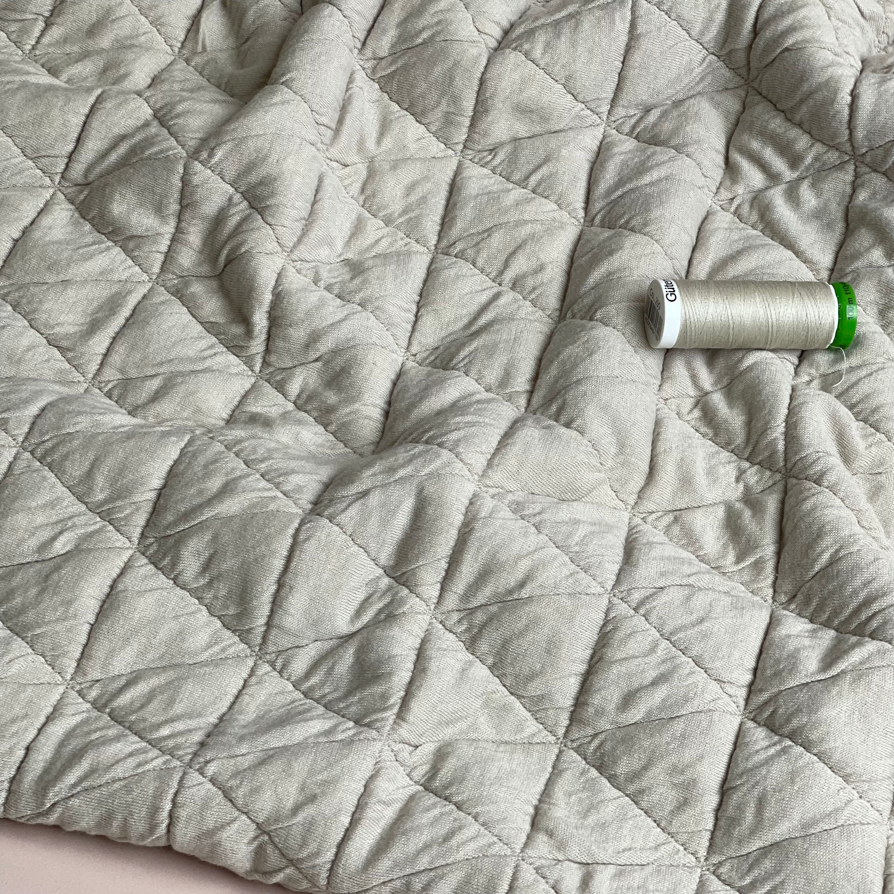 Triangles in Ecru Quilted Knit