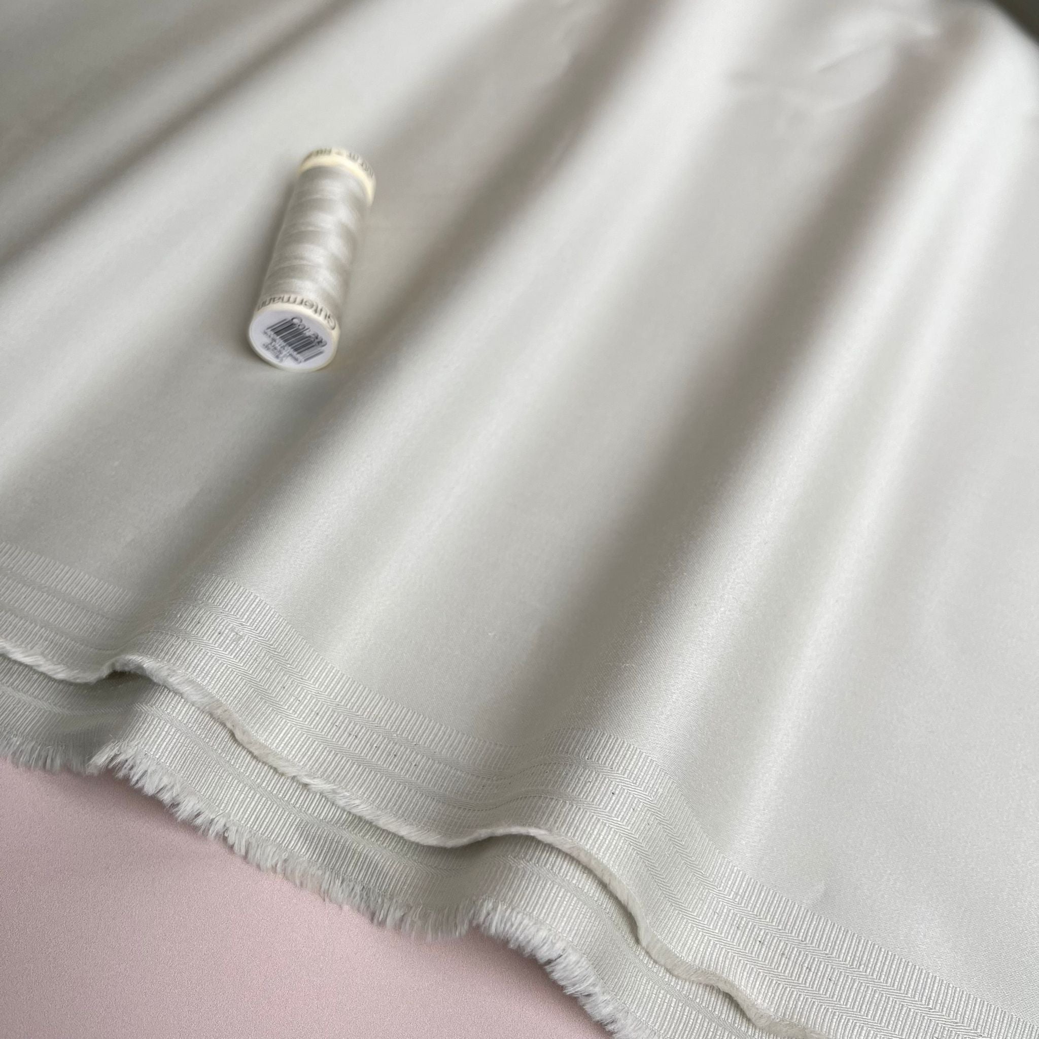 Ex-Designer Mushroom Stretch Cotton Tencel Fabric