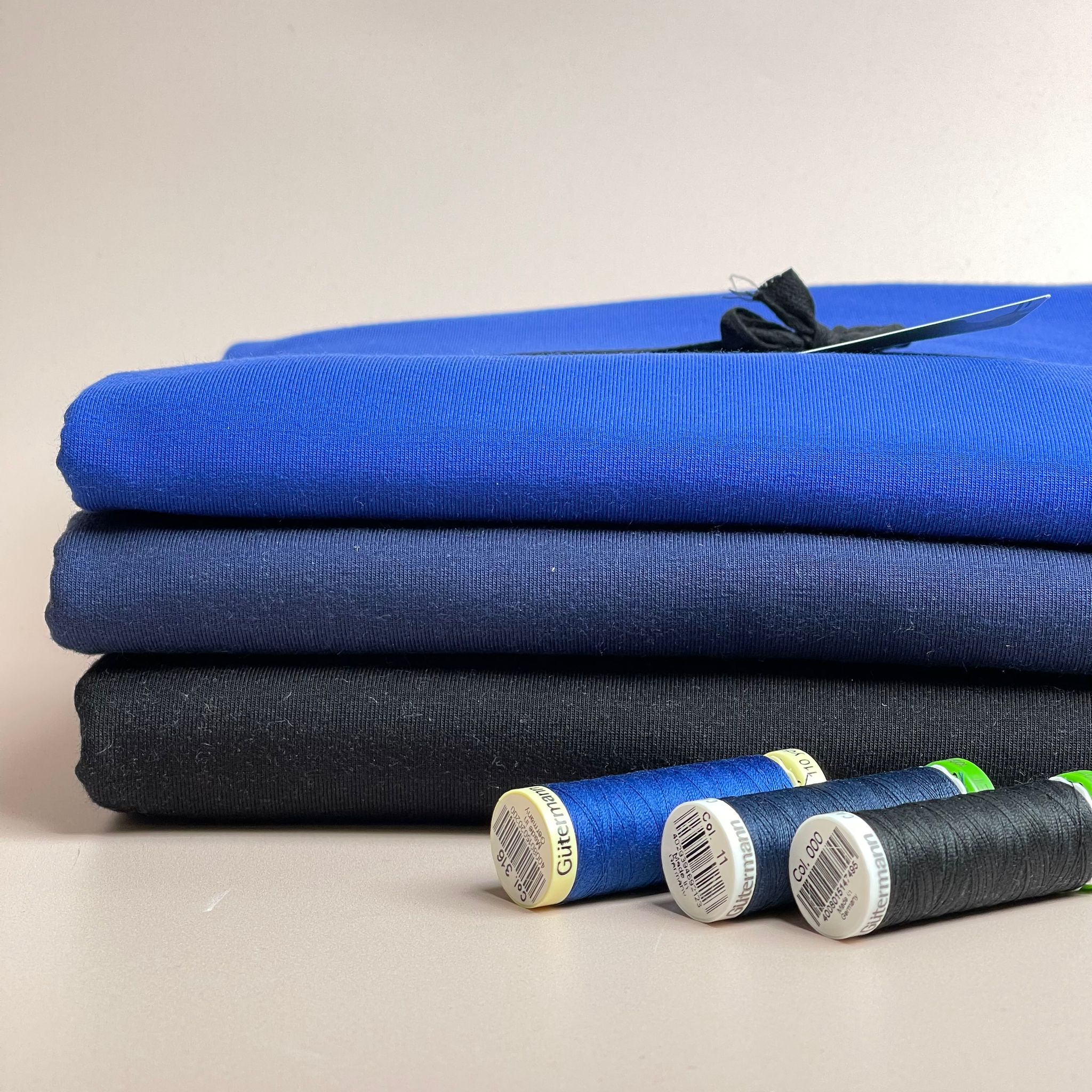 Colour Bundles - Classic Blues Essential Chic Cotton Jersey Fabrics