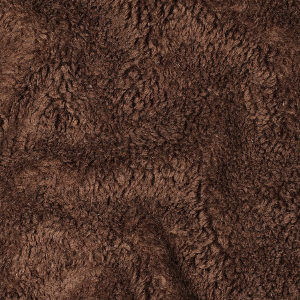 Cotton Teddy Fabric in Brown