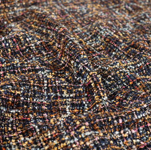 Sparkly Rainbow Chanel Boucle Fabric