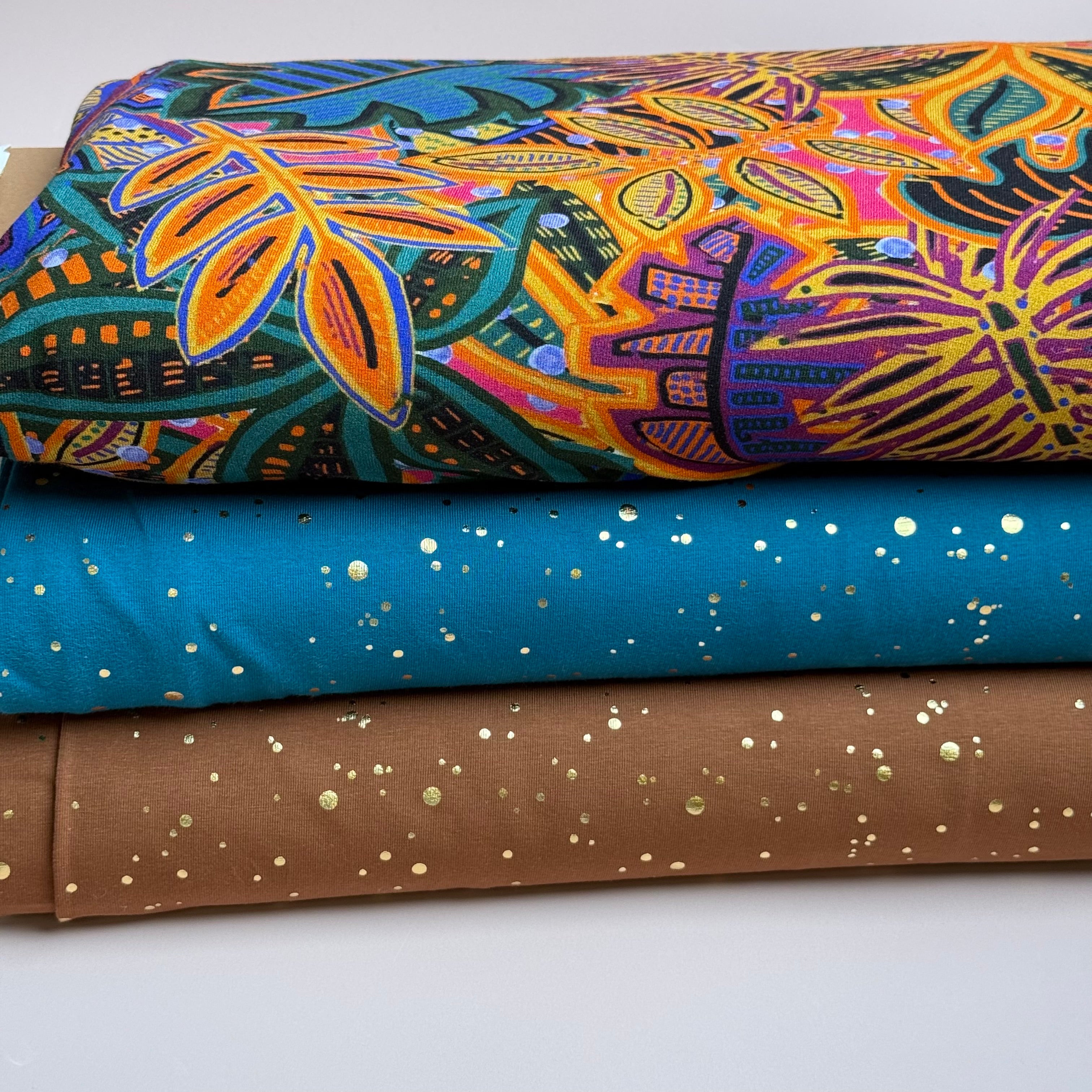 Tropical Leaves Viscose Jersey Fabric