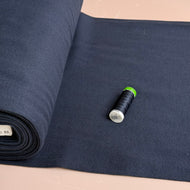 Navy Tabular Cotton Cuff Ribbing Fabric