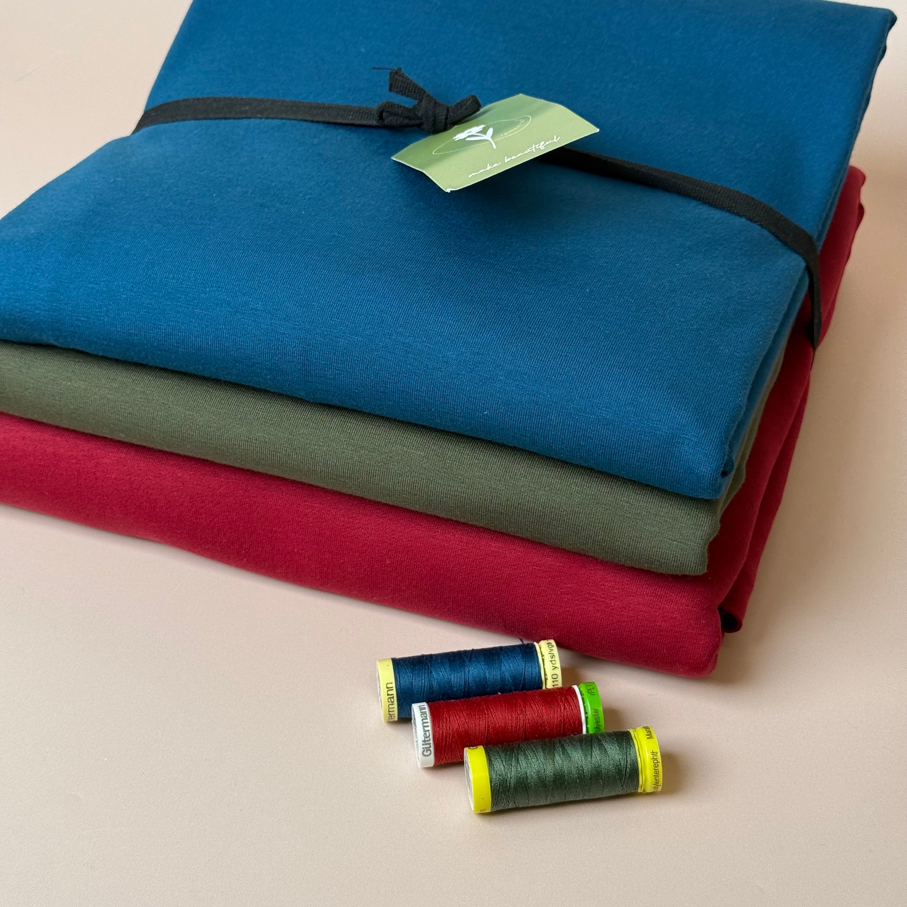 Colour Bundles - Jewel Toned Essential Chic Cotton Jersey & Sweat-shirting Fabrics