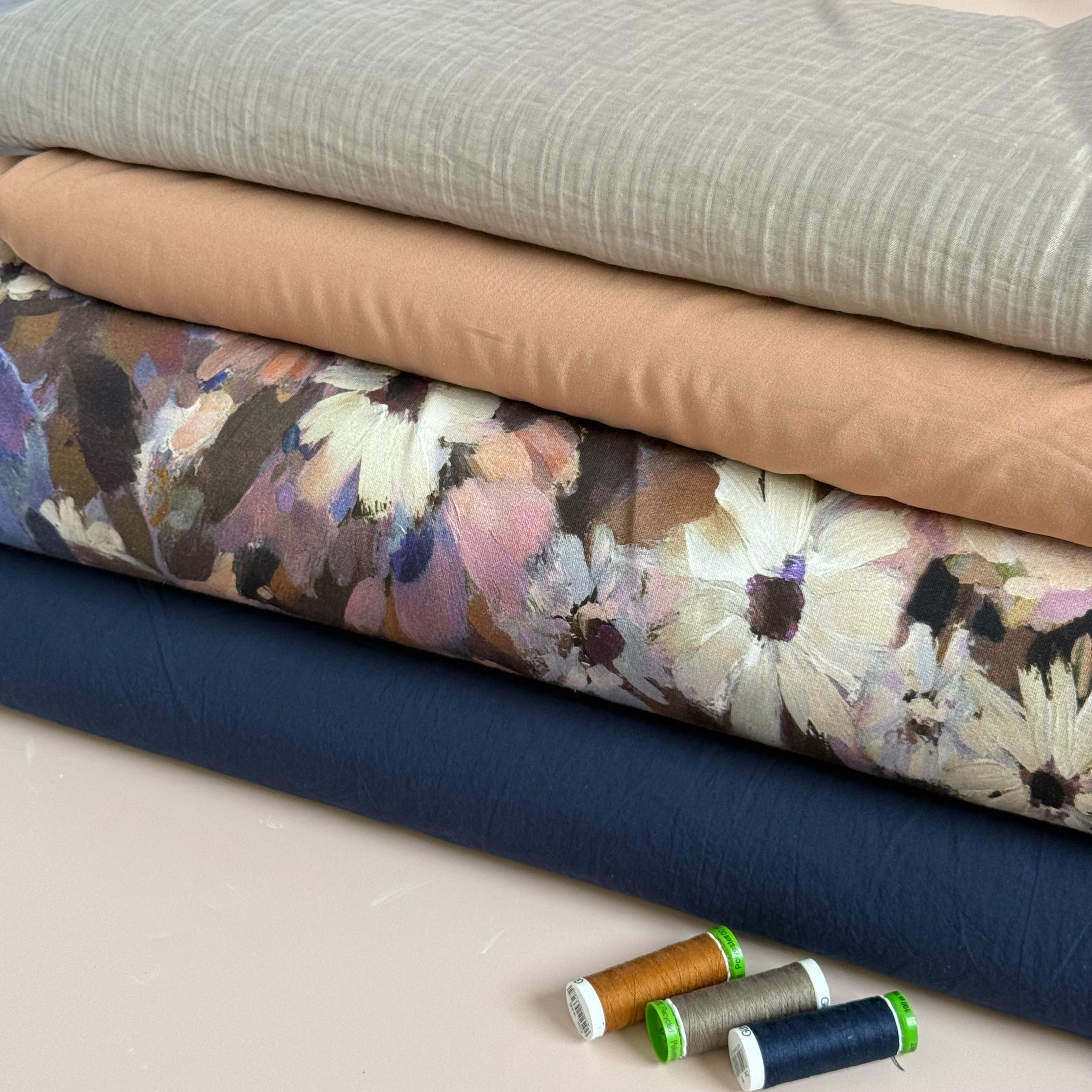 Elegance Mocha Plain ECOVERO Viscose Fabric