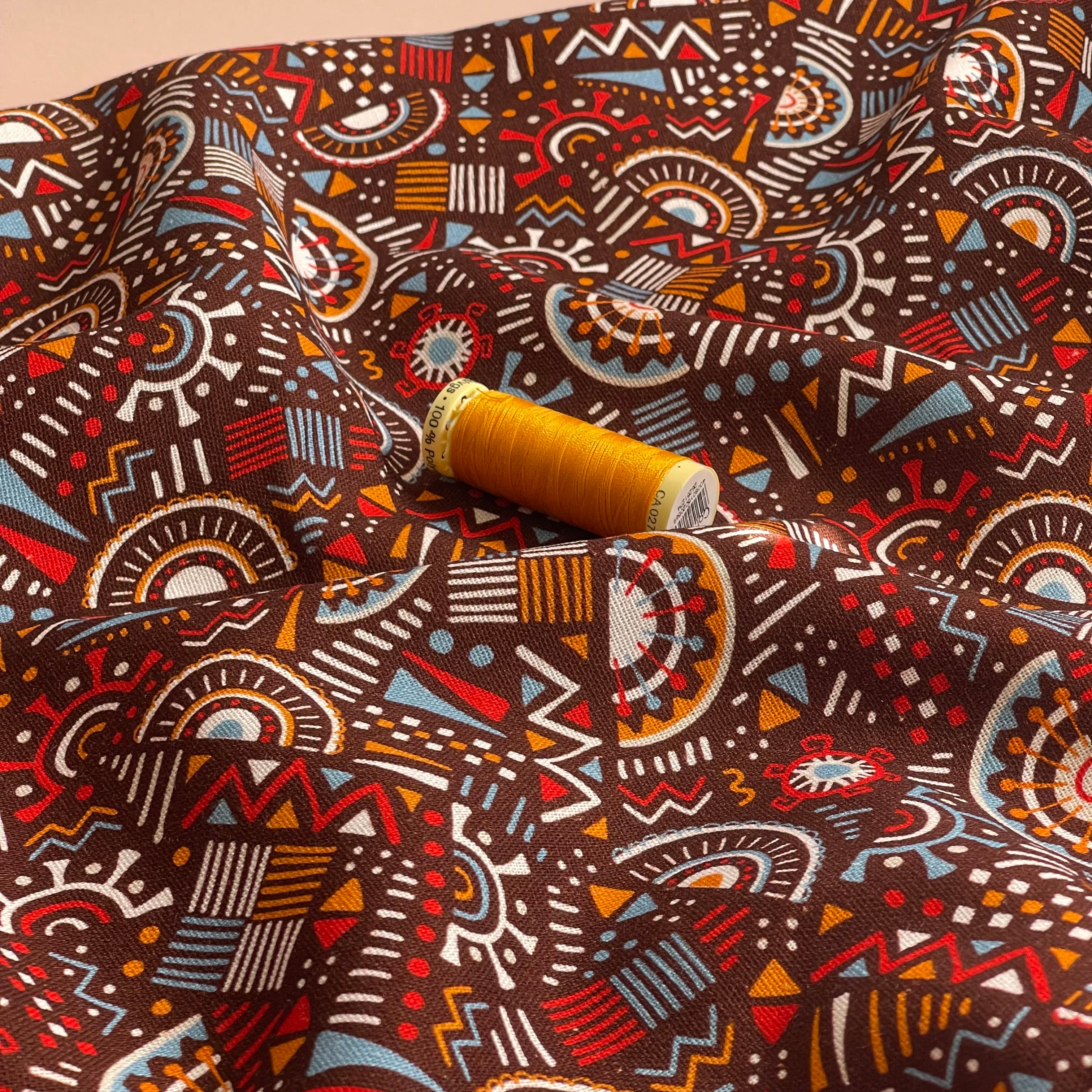Fun Shapes Viscose Linen Fabric