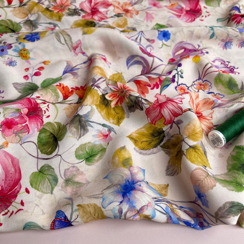 Botanist’s Flowers LENZING™ ECOVERO™ Viscose Fabric