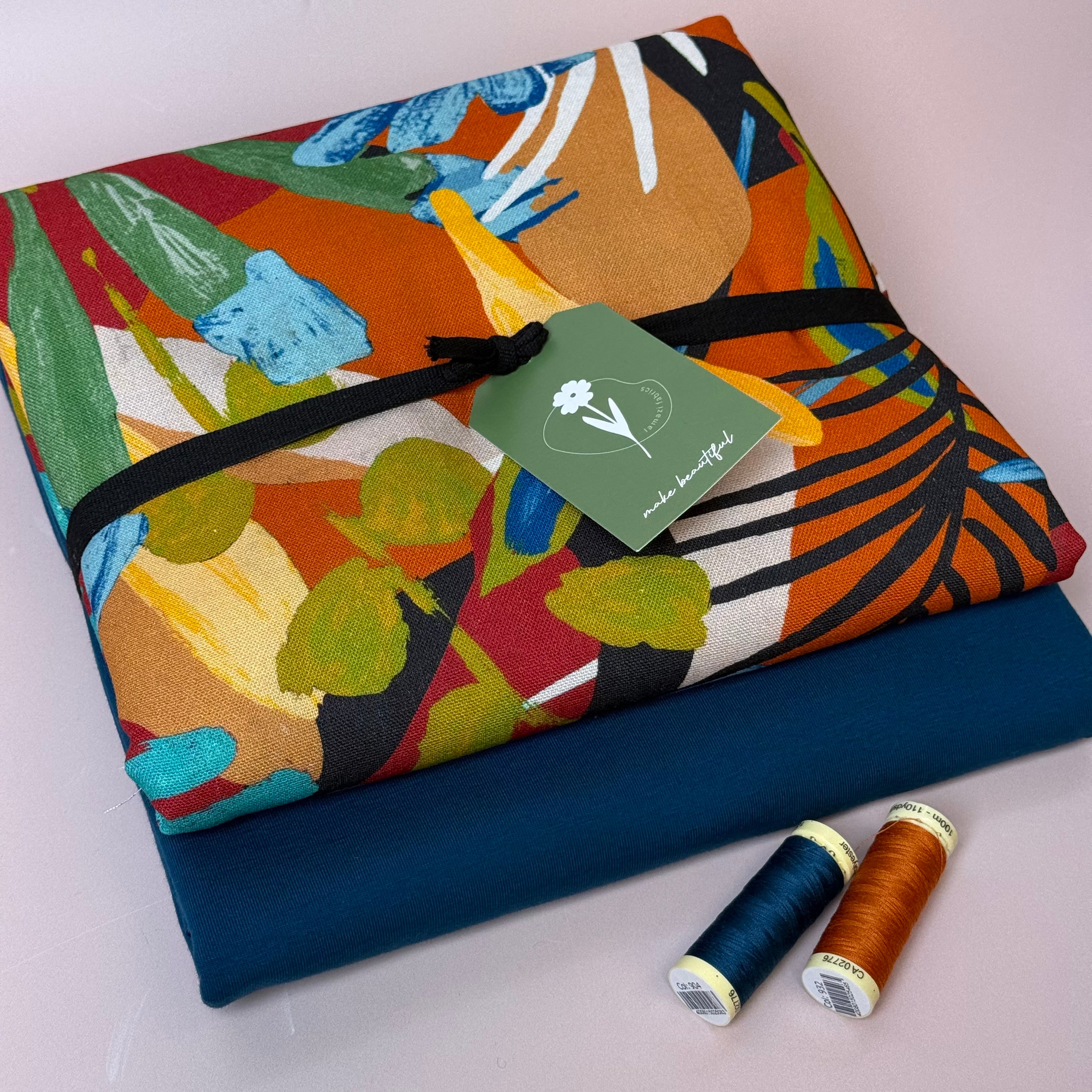 Make An Outfit Colour Bundle and Sewing Kit - Skyline Tee in Cotton Jersey and Spring Trousers in Tropical Linen