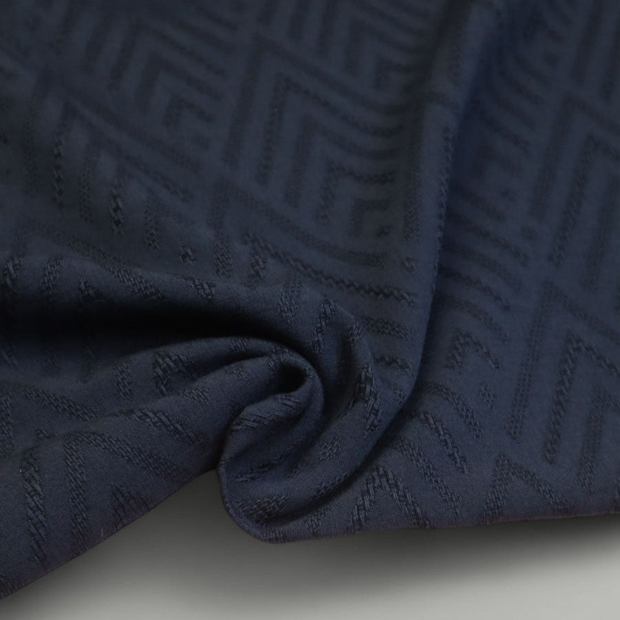 Meet MILK - ALTA Jacquard ECOVERO™ Viscose + Cotton in Dark Navy