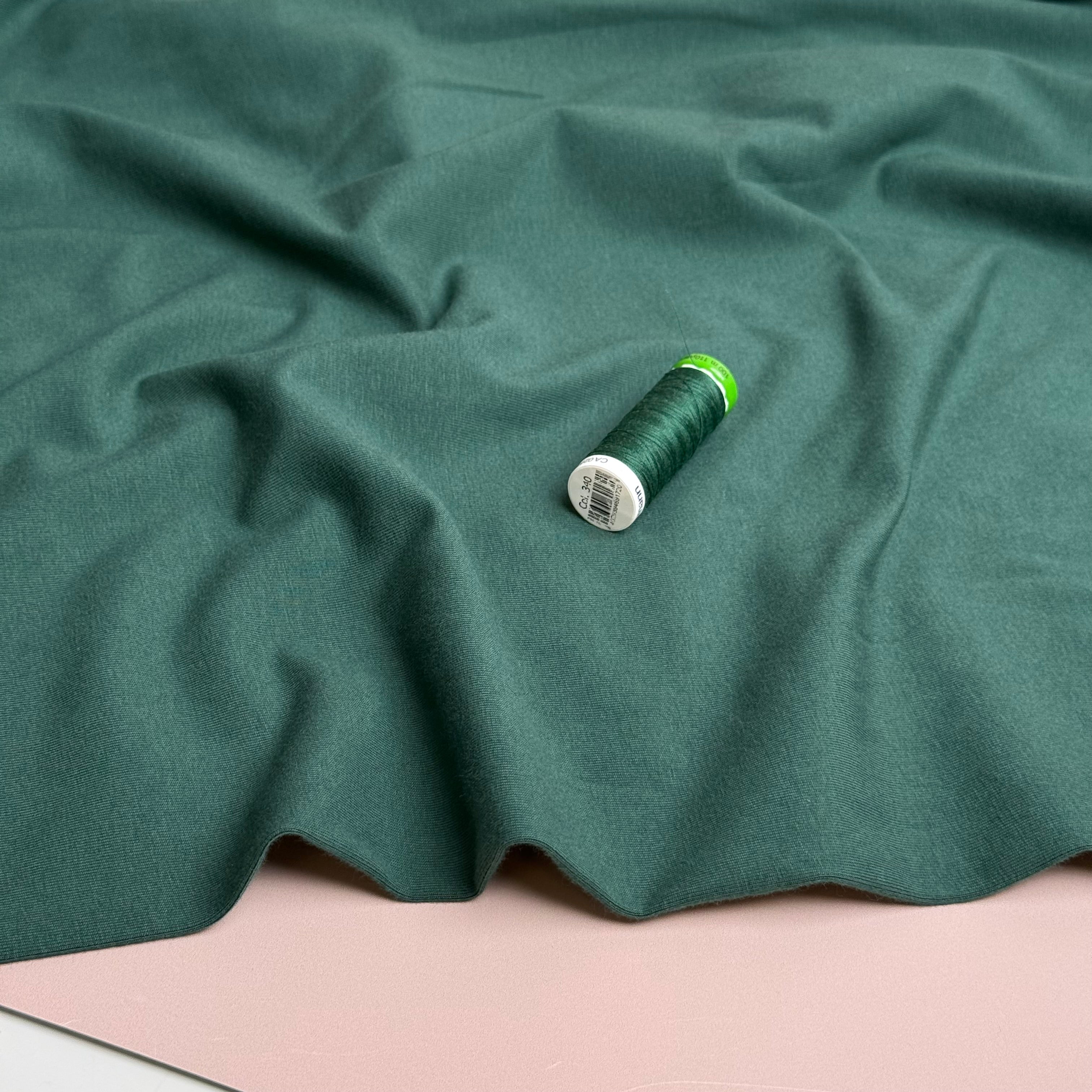 Essential Chic Dark Green Cotton Jersey Fabric