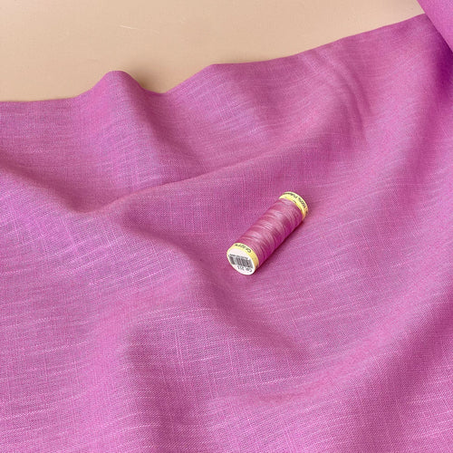 Breeze Candy Pink - Enzyme Washed Linen Cotton Fabric