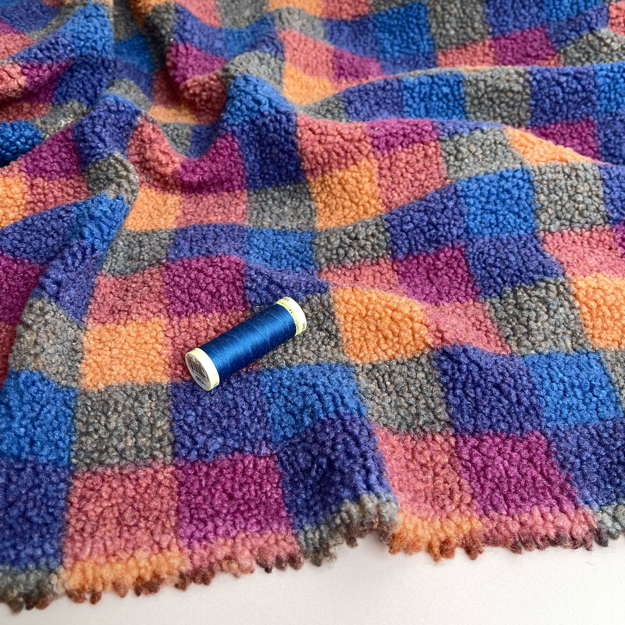 Autumn Check Teddy Coating Fabric