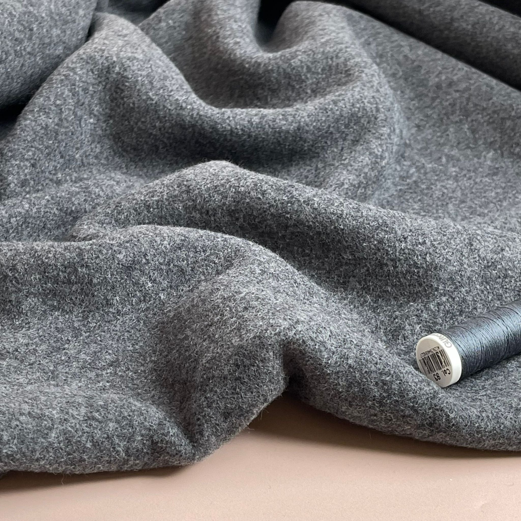 Pure Organic Cotton Fleece in Grey Melange