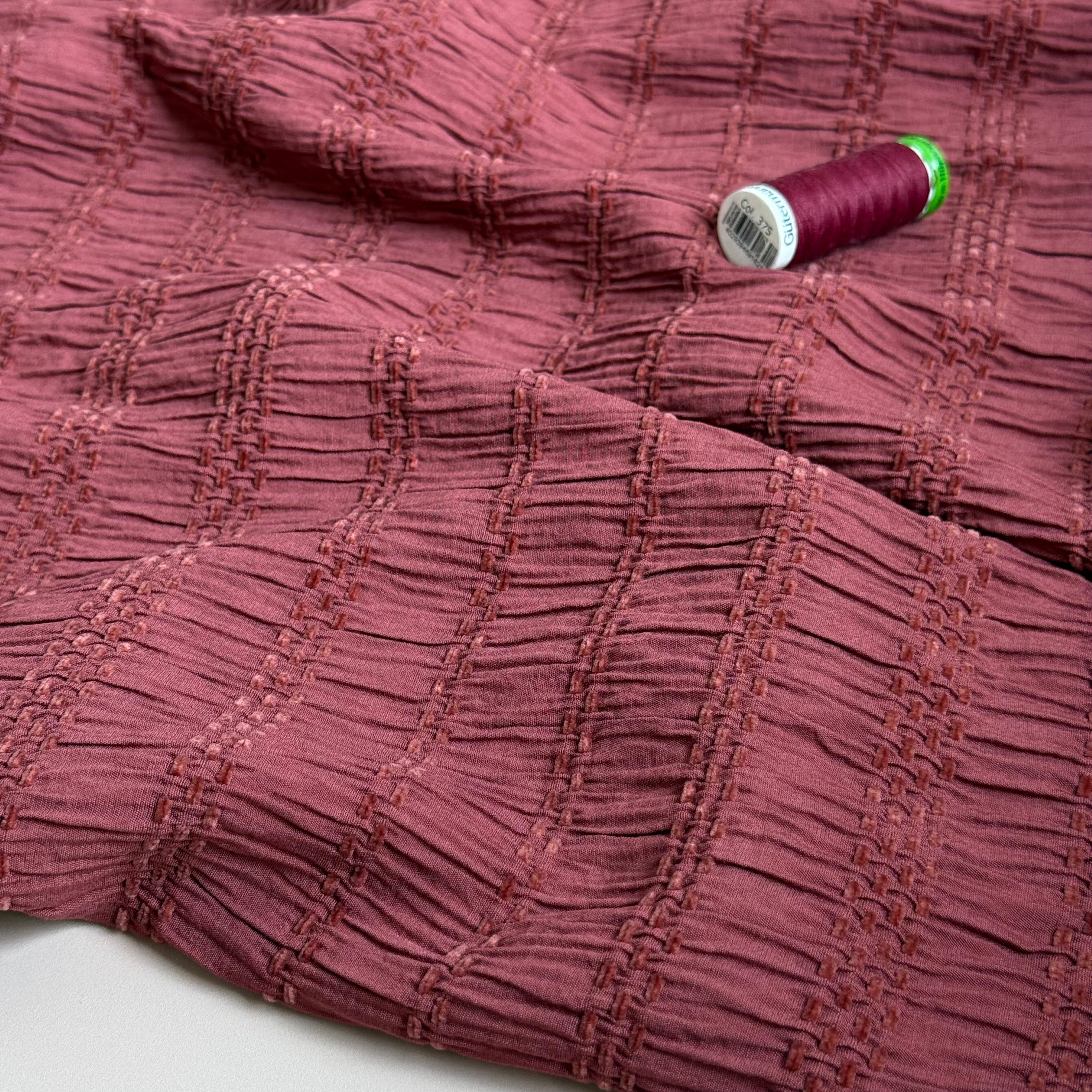 Chenille Jacquard Fabric in Russett