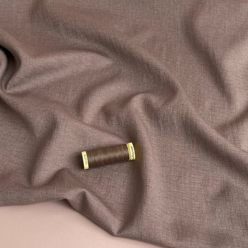 Ex-Designer Deadstock Mocha Cotton Linen Fabric