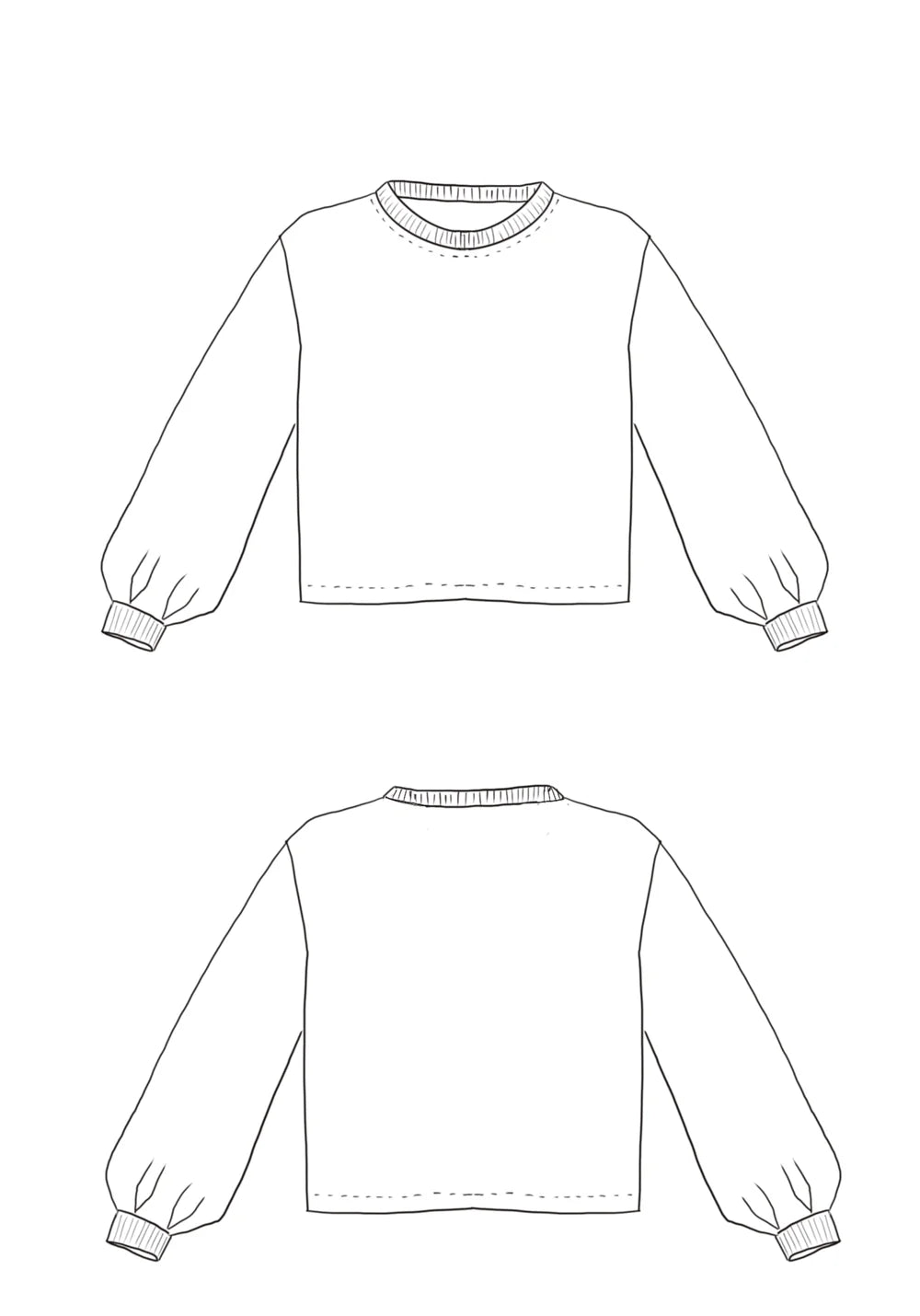 Maison Fauve - MISS GRANITE Sweatshirt Sewing Paper Pattern (age 4-14)
