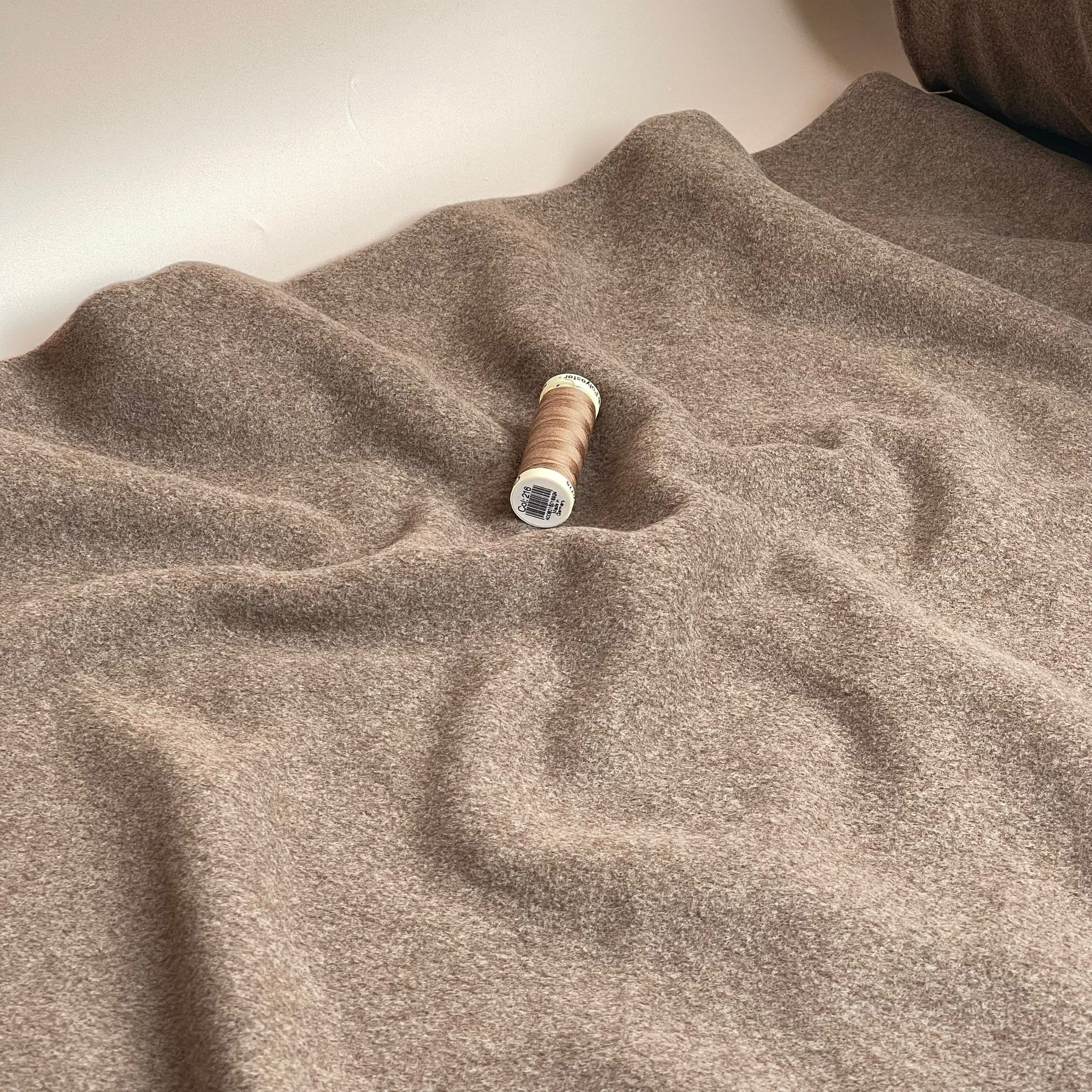 REMNANT 0.96 Metre - Pure Organic Cotton Fleece in Mocha Mousse