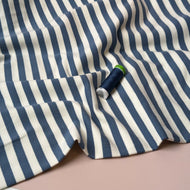 Yarn Dyed Blue Moon Stripes Looped Back Cotton French Terry