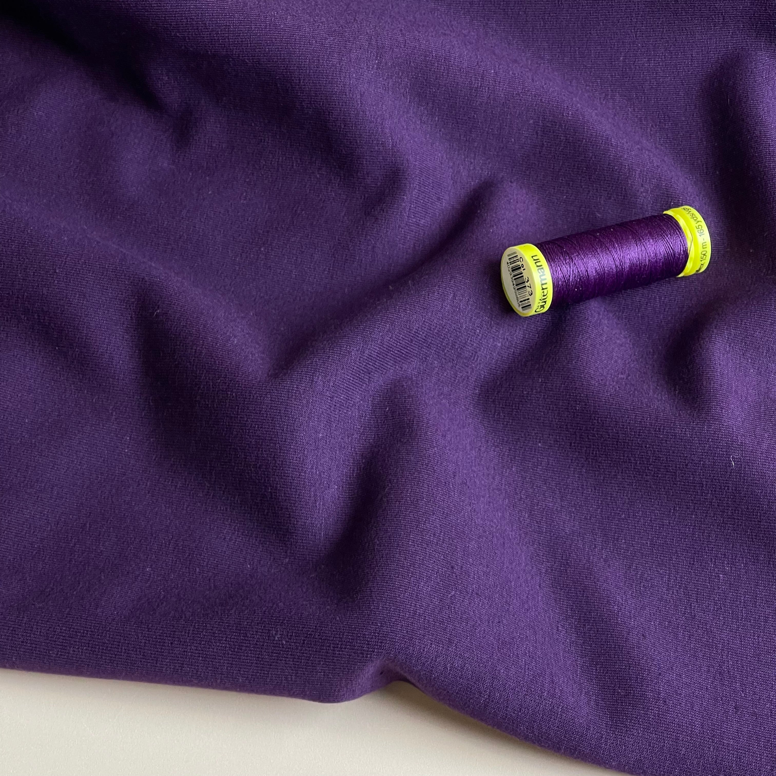 Brushed Sweat-shirting in Dark Purple