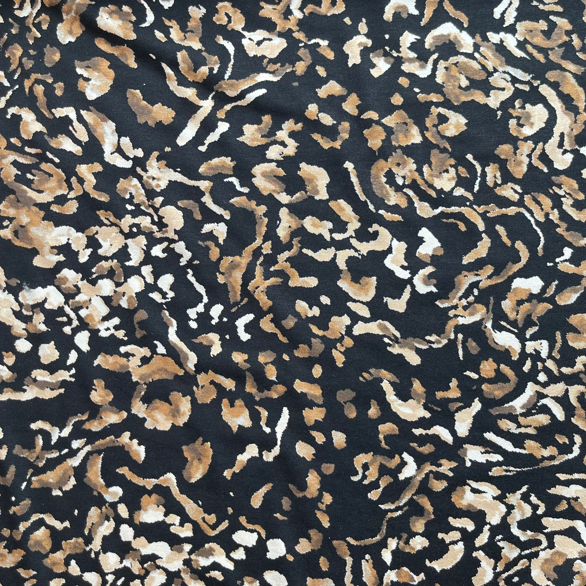 REMNANT 0.54 Metre - Fantasy in Sand De Luxe Viscose Jersey Fabric