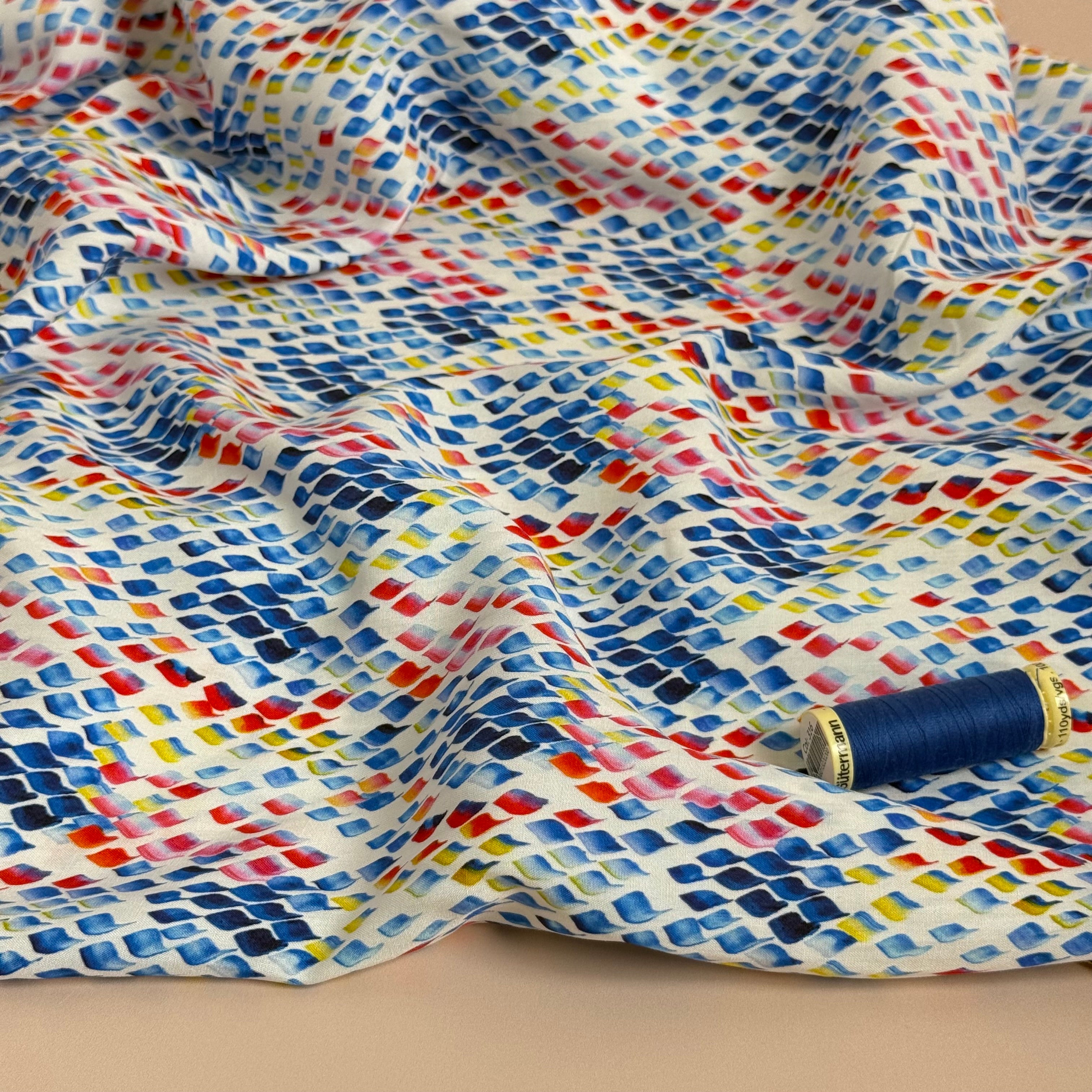Scattered Petals Viscose Poplin Fabric