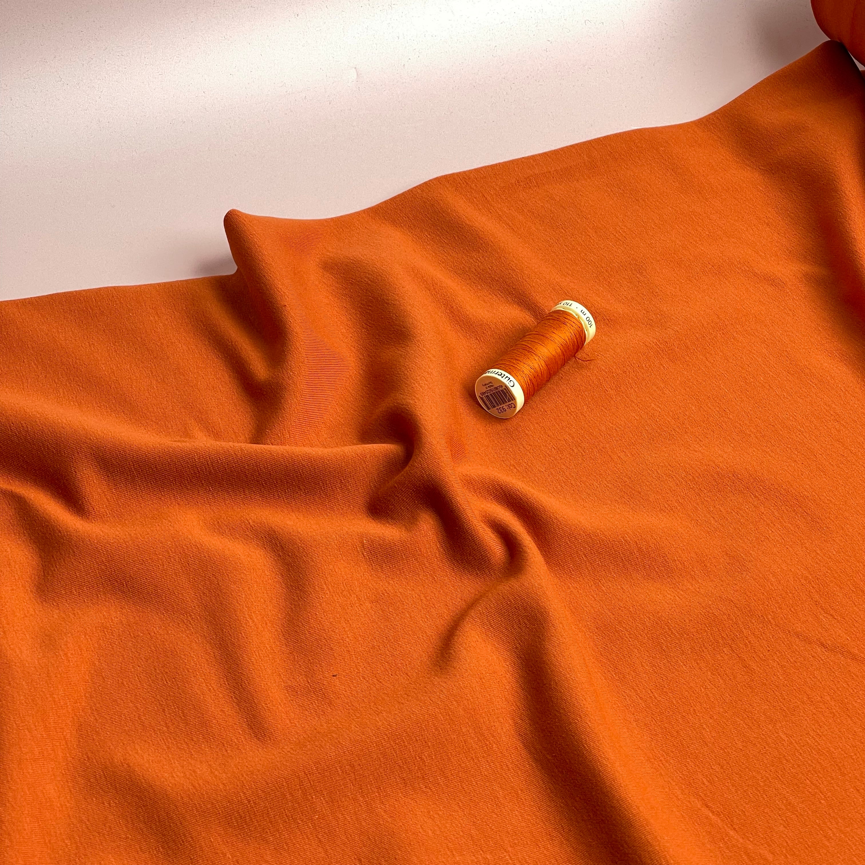 Brushed Cotton Sweat-shirting in Autumn Spice