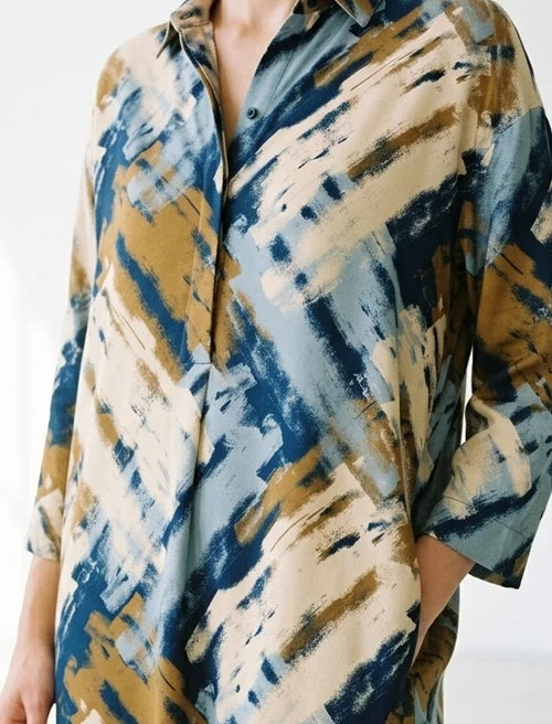 Mind The MAKER - Videy Blue Viscose Twill with LENZING™ ECOVERO™ fibres