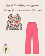 Make an Outfit Colour Bundle & Sewing Kit - Pyjama Bundle with Striped Cotton and Printed Jersey