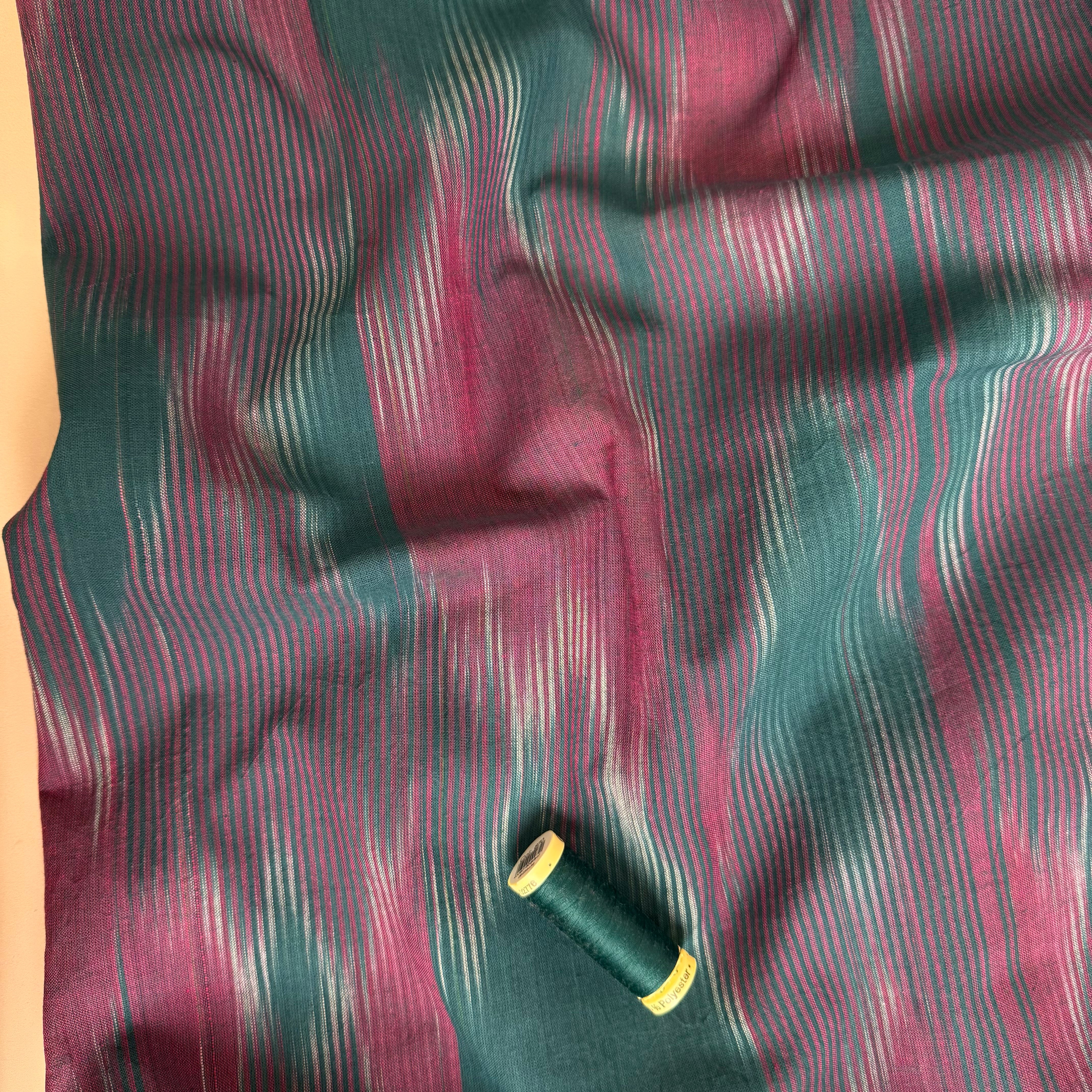Autumn Jewel in Classic Chevron Pure Cotton Handloom Fabric