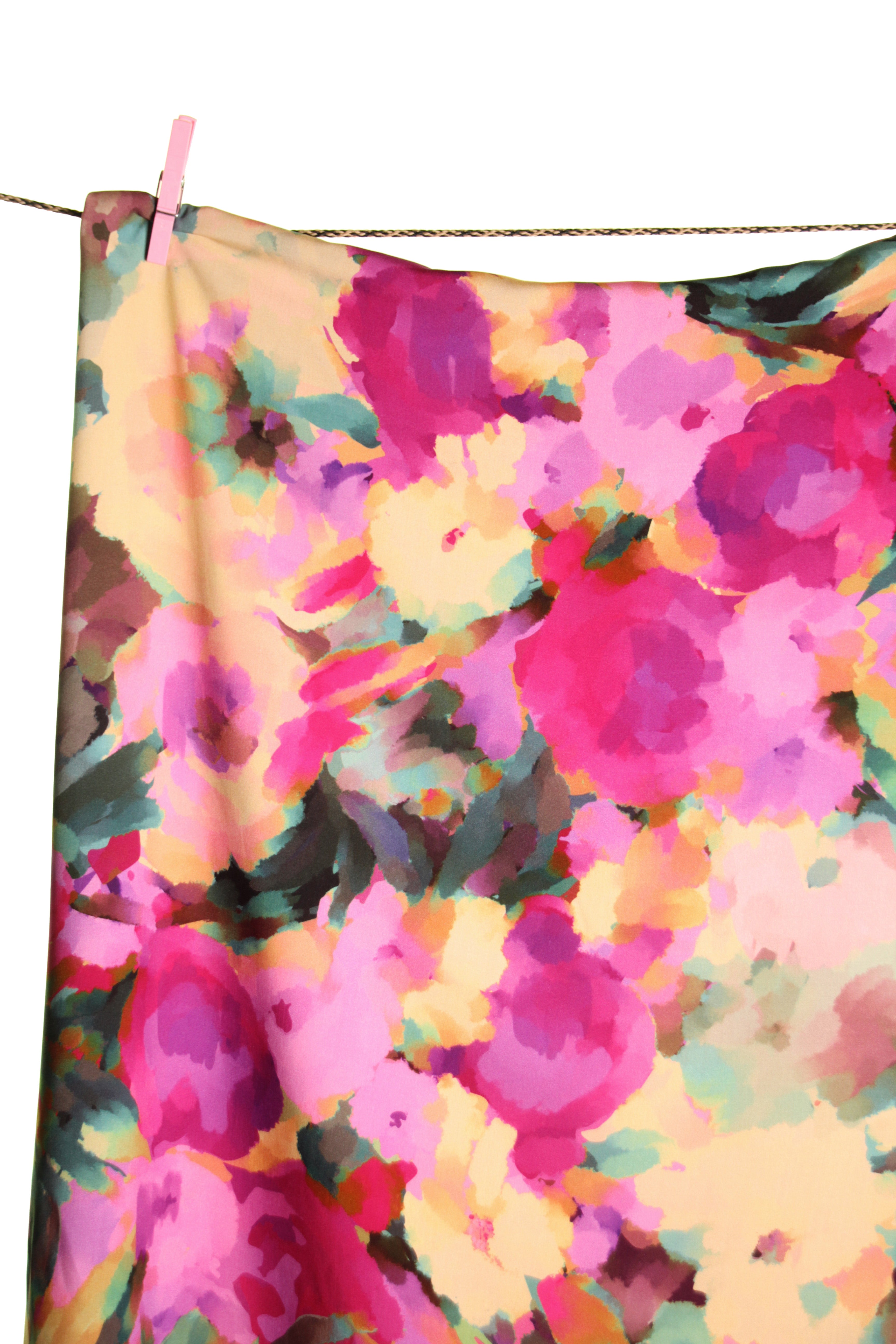 Atelier Jupe - Colourful Watercolour Viscose Fabric