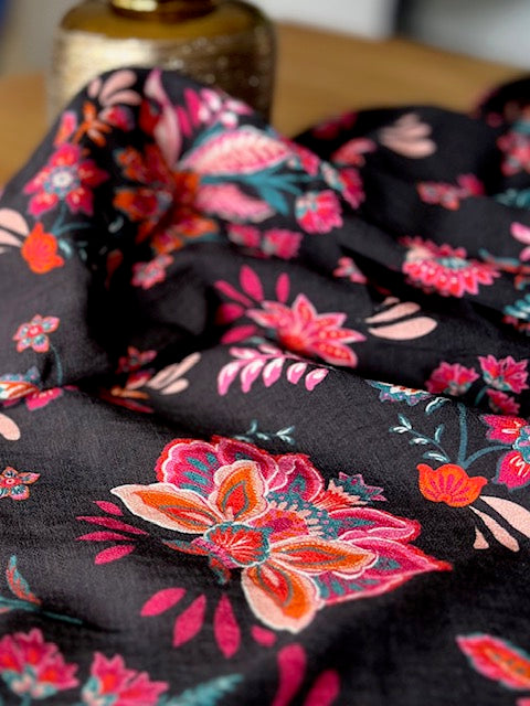 My Dress Made - Kalya Flame Textured Viscose Fabric