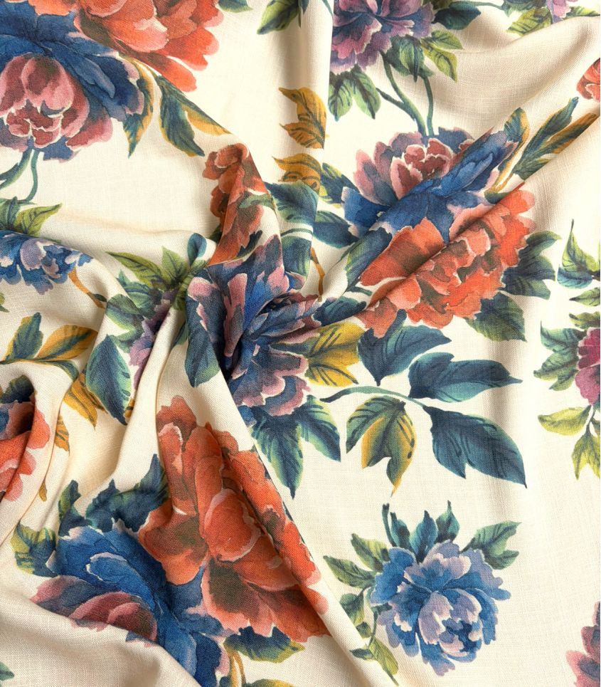Cousette - Vintage Flowers Viscose Fabric