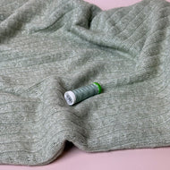 Sparkle Viscose Blend Cable Sweater Knit in Dark Mint