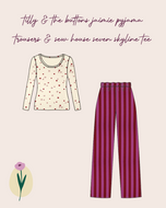 Make an Outfit Colour Bundle & Sewing Kit - Pyjama Bundle with Striped Cotton and Printed Jersey