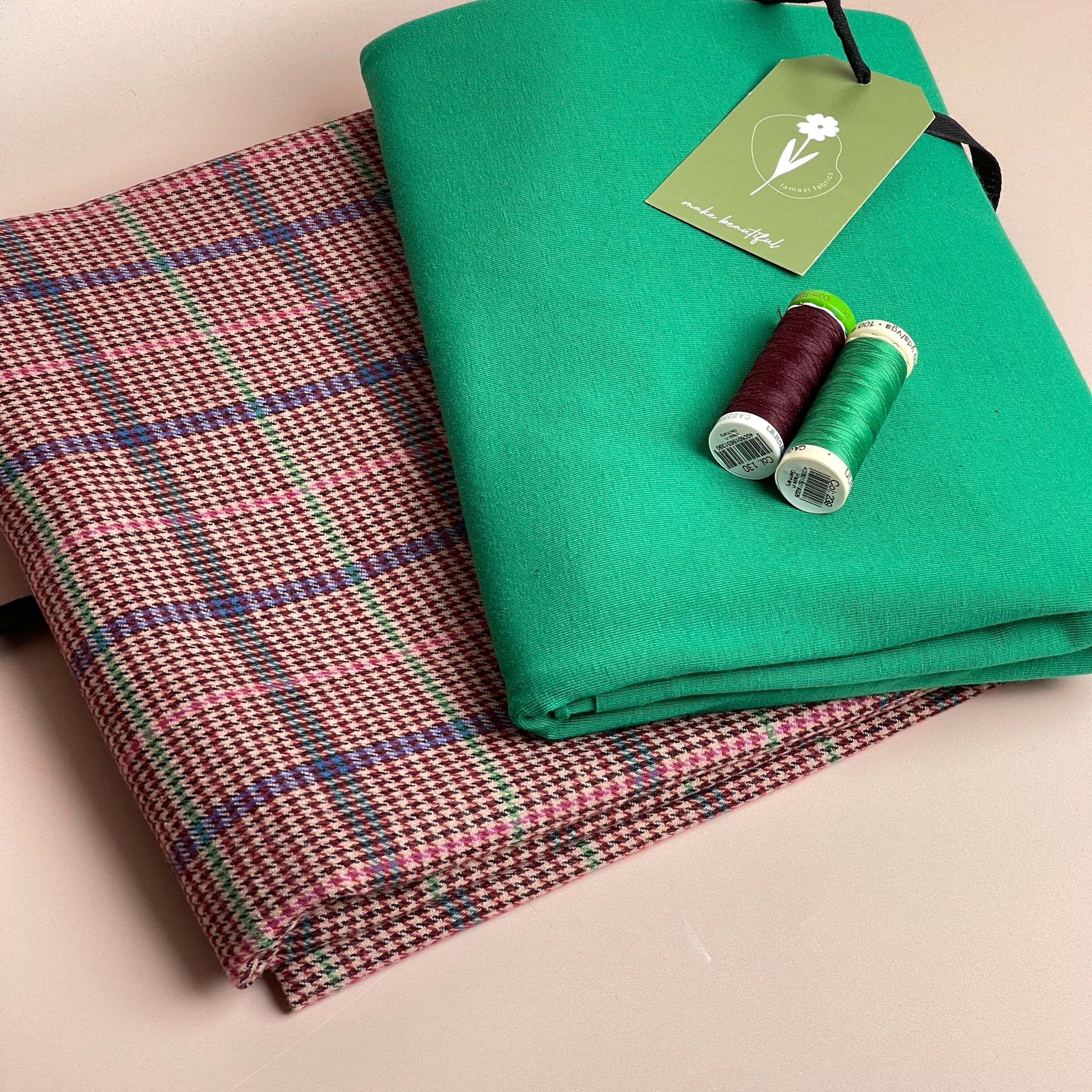 Limited Edition - Luxury Pyjama Kit with Checked Cotton Mix and Cotton Jersey