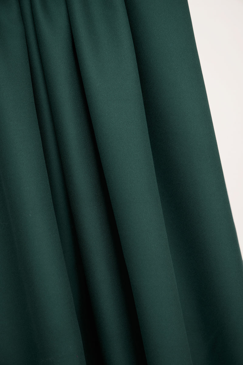 Mind The MAKER - Plain Bottle Green ECOVERO™ Viscose Leia Crepe Fabric
