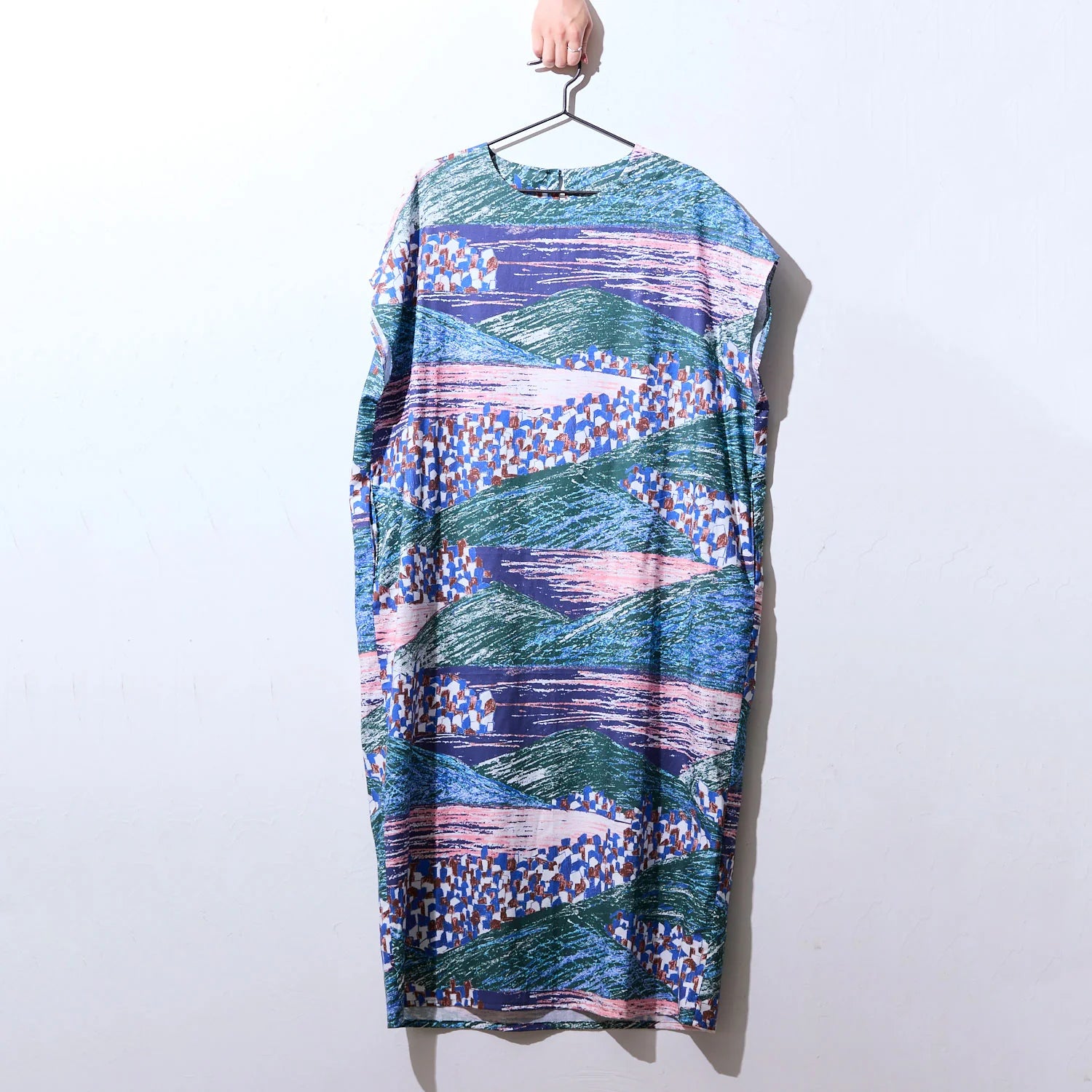 Keshiki - Lake & City Cotton Viyella Green & Purple