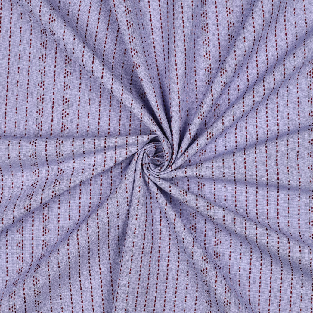 Boho Stripes Lilac Yarn Dyed Cotton Jacquard