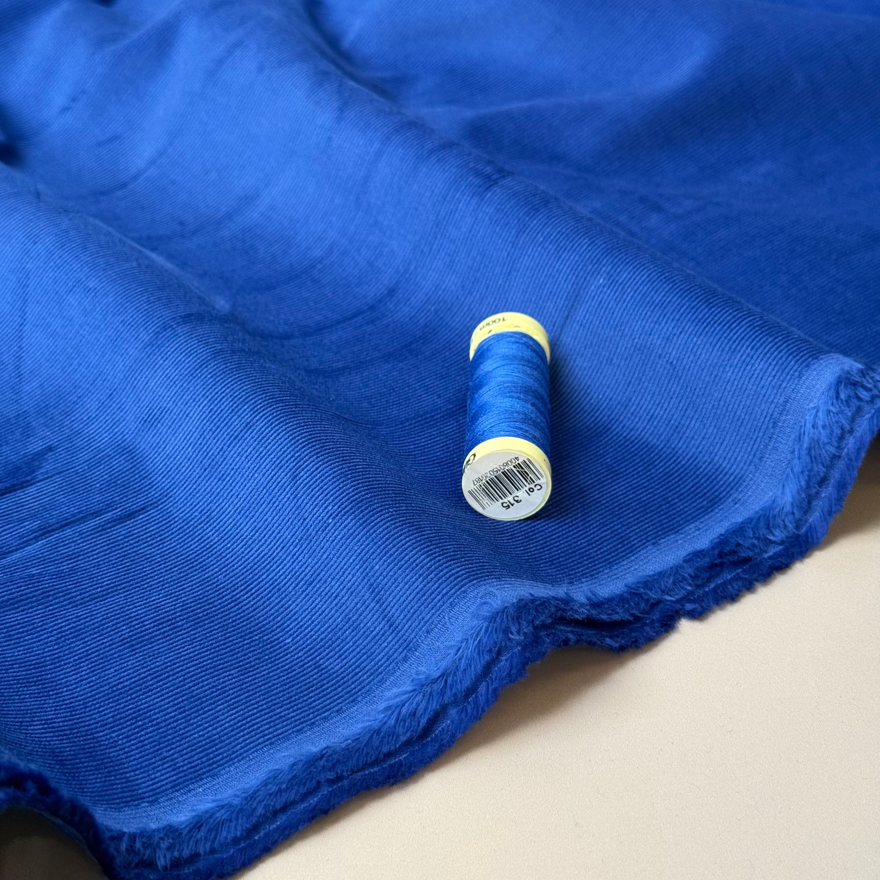21 Wale Cotton Needlecord in Royal Blue