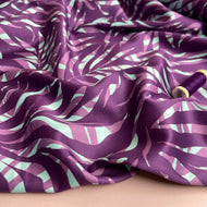 Shaded Foliage in Purple Cotton Sateen Fabric