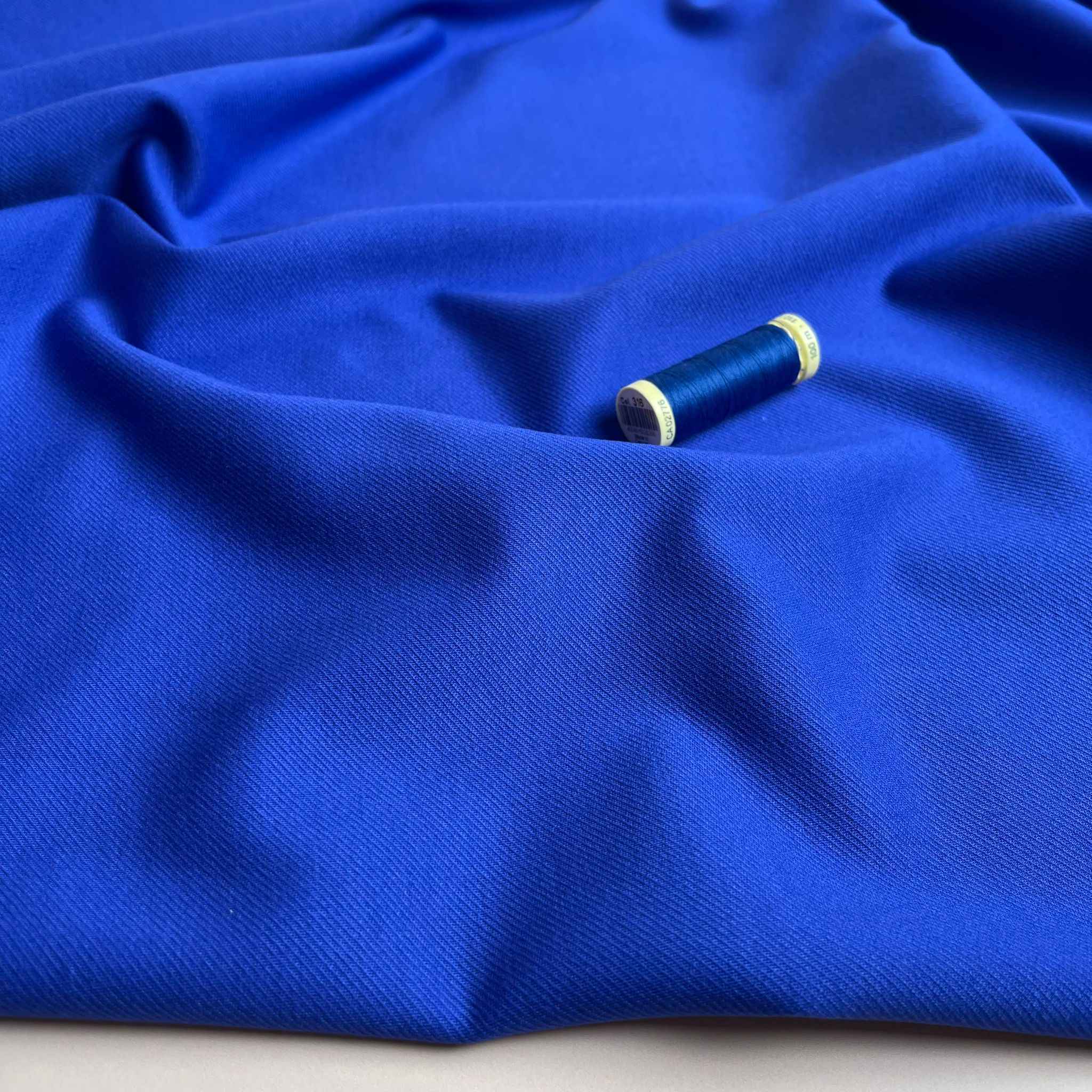 Royal Blue Viscose Ponte Roma Twill Double Knit Fabric
