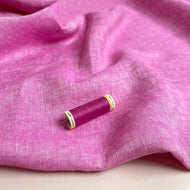 Yarn Dyed Pure Linen Fabric in Fuchsia