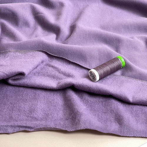 Peach Soft GOTS Organic Cotton Sweat-shirting in Grape