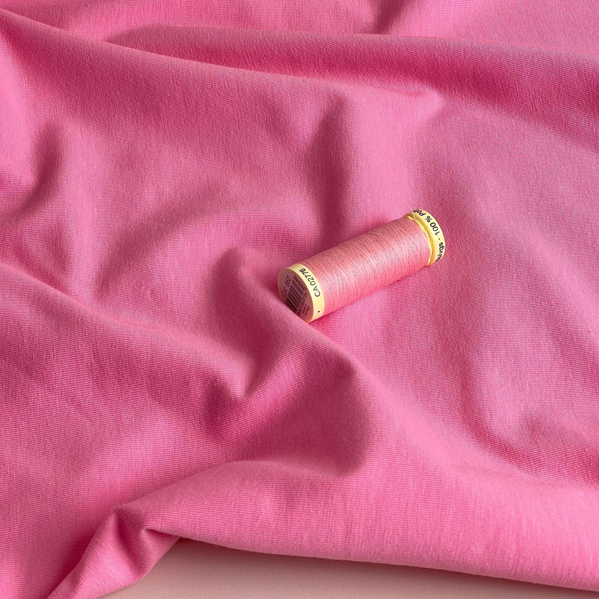 Essential Chic Candy Pink Cotton Jersey Fabric