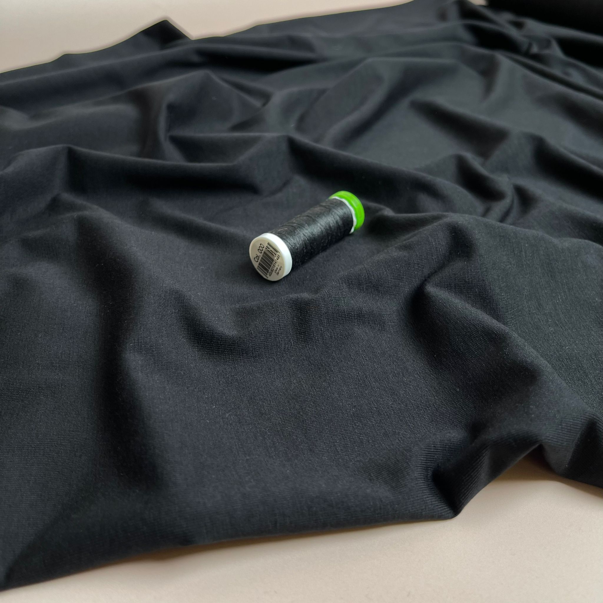 Lush in Black Jersey Fabric with TENCEL™ Lyocell Fibres