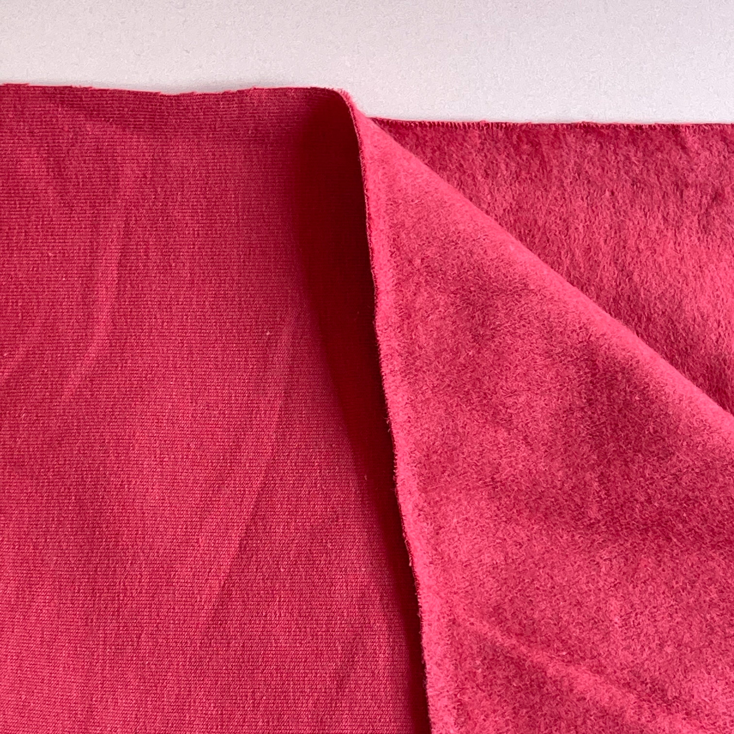 Brushed Sweatshirting in Light Maroon