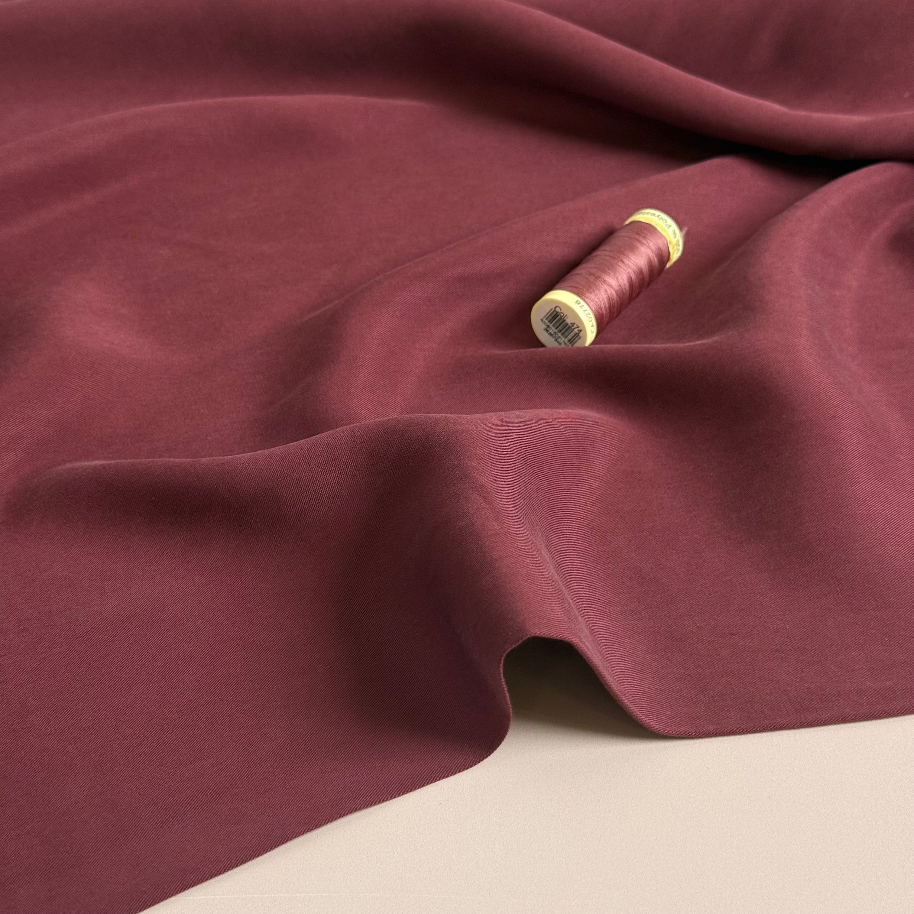 Lush in Budgundy TENCEL™ Lyocell Sandwashed Twill