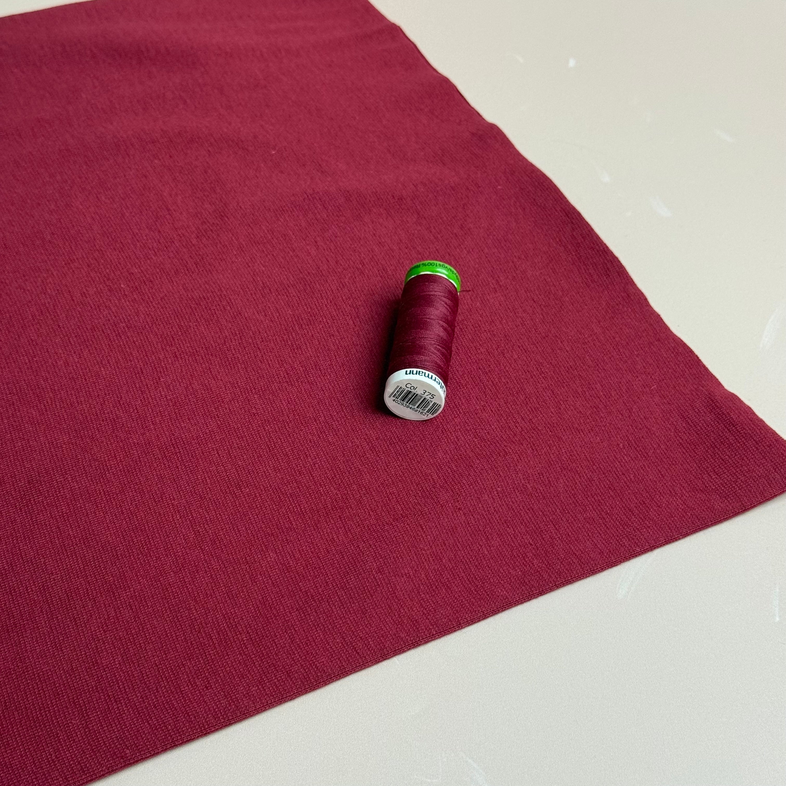 Berry Tabular Cotton Cuff Ribbing Fabric