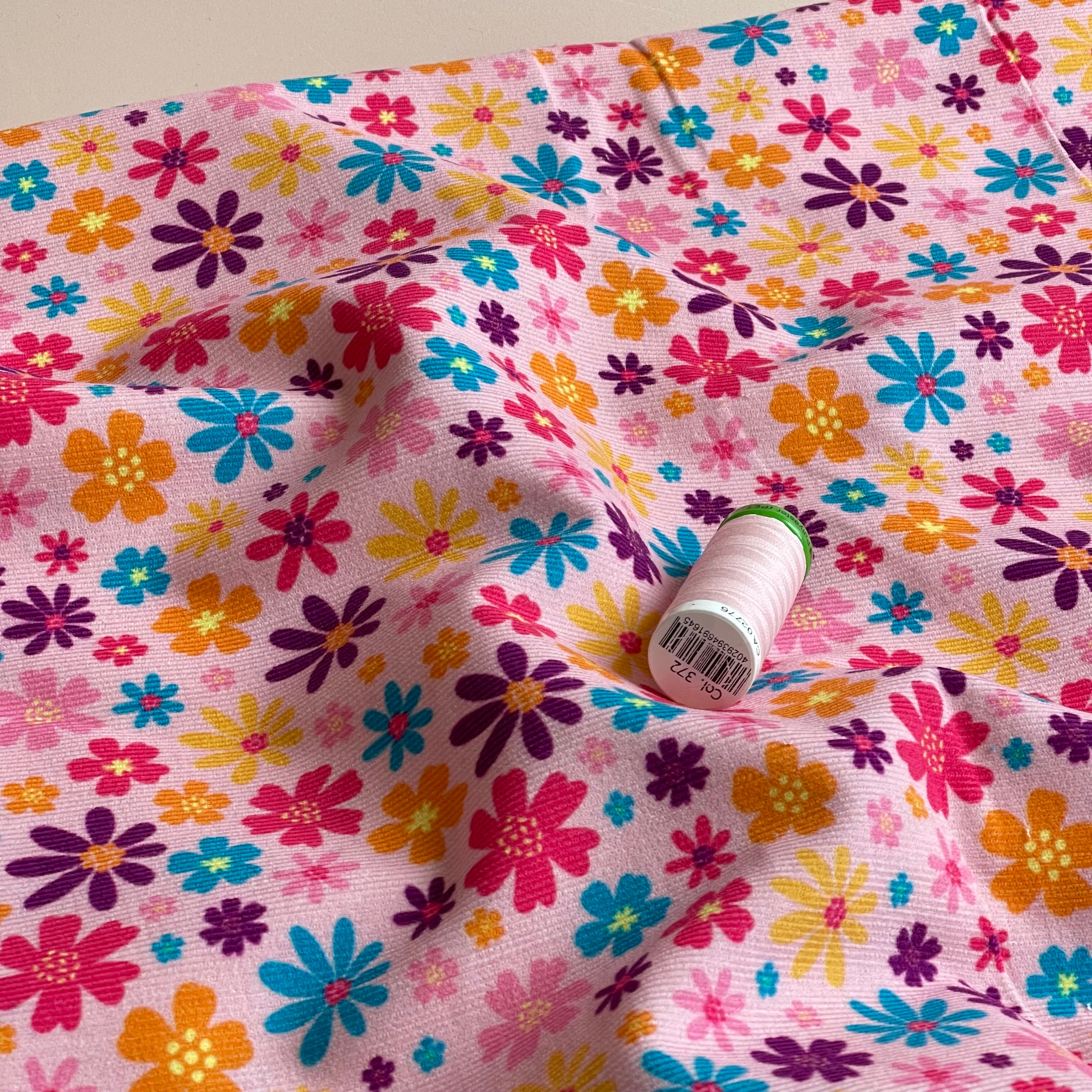 Fairy Flowers Cotton Needlecord