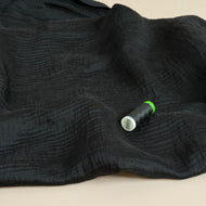 Black Textured Double Layer Rayon with TENCEL™ Lyocell Fibres